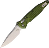 Microtech Socom Ram-Lok OD Green Frag Aluminum Folding M390MK Clip Pt Knife 160RL10FROD