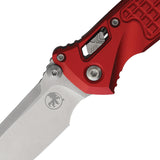 Microtech Socom Ram-Lok Red Frag Aluminum Folding M390MK Clip Pt Knife 160RL10FRRD