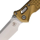 Microtech Socom Ram-Lok Tan Frag Aluminum Folding M390MK Clip Pt Knife 160RL10FRTA