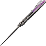Microtech Socom Marfione Ram-Lok Stonewash Titanium & Traction Folding M390MK Spear Pt Knife 160RL10SMS4