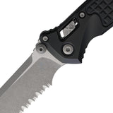 Microtech Socom Ram-Lok Black Frag Aluminum Folding Apocalyptic M390MK Serrated Knife 160RL11APFR