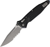 Microtech Socom Ram-Lok Black Frag Aluminum Folding Apocalyptic M390MK Serrated Knife 160RL11APFR