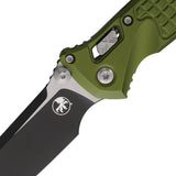 Microtech Socom Ram-Lok OD Green Frag Aluminum Folding Two-Tone M390MK Clip Pt Knife 160RL1FROD