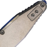 Microtech Socom Marfione Ram-Lok Stonewash Titanium Folding M390MK Spear Pt Knife 160RLS10SMS3