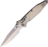 Microtech Socom Marfione Ram-Lok Stonewash Titanium Folding M390MK Spear Pt Knife 160RLS10SMS4