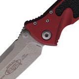 Microtech Socom Elite Linerlock Merlot Red Aluminum & Traction Folding Apocalyptic Knife 16110APMR