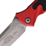 Microtech Socom Elite Linerlock Red Aluminum & Black Traction Folding Apocalyptic Knife 16110APRD
