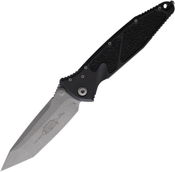 Microtech Socom Elite Linerlock Black Aluminum & Traction Folding Apocalyptic Tanto Knife 16110AP