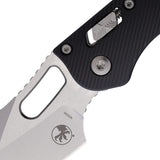 Microtech Socom Elite Linerlock Black Aluminum & Traction Folding Stonewash Tanto Knife 16110