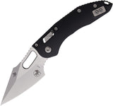 Microtech Socom Elite Linerlock Black Aluminum & Traction Folding Stonewash Tanto Knife 16110