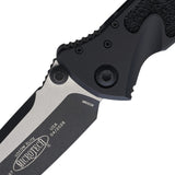 Microtech Socom Elite Linerlock Black Aluminum & Traction Folding Two-Tone Tanto Knife 1611AP