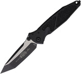 Microtech Socom Elite Linerlock Black Aluminum & Traction Folding Two-Tone Tanto Knife 1611AP