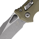 Microtech Amphibian Ram-Lok OD Green Fluted G10 Folding Apocalyptic M390MK Pocket Knife 16137