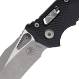 Microtech Amphibian Ram-Lok Black Fluted Aluminum Folding Apocalyptic M390MK Knife 16150