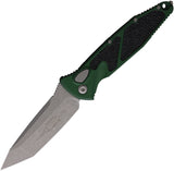 Microtech Automatic Socom Elite Knife Button Lock Emerald Green Aluminum & Traction Apocalyptic Blade 161A10APEG