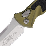 Microtech Automatic Socom Elite Knife Button Lock OD Green Aluminum & Traction Serrated Tanto Blade 161A12OD