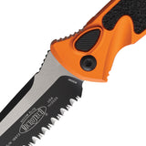 Microtech Automatic Socom Elite Knife Button Lock Orange Aluminum & Traction Serrated Tanto Blade 161A3OR