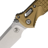 Microtech Socom Ram-Lok Tan Frag Aluminum Folding M390MK Tanto Knife 161RL10FRTA