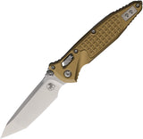 Microtech Socom Ram-Lok Tan Frag Aluminum Folding M390MK Tanto Knife 161RL10FRTA
