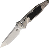 Microtech Socom Marfione Ram-Lok Stonewash Titanium & Traction Folding M390MK Tanto Knife 161RL10MS2