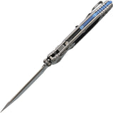 Microtech Socom Marfione Ram-Lok Stonewash Titanium & Traction Folding M390MK Tanto Knife 161RL10MS3