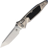 Microtech Socom Marfione Ram-Lok Stonewash Titanium & Traction Folding M390MK Tanto Knife 161RL10MS3