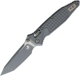 Microtech Socom Ram-Lok Storm Gray Frag Aluminum Folding M390MK Tanto Knife 161RL1FRCSMZ