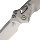 Microtech Socom Marfione Ram-Lok Stonewash Titanium Folding M390MK Tanto Knife 161RLS10MS2