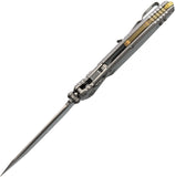 Microtech Socom Marfione Ram-Lok Stonewash Titanium Folding M390MK Tanto Knife 161RLS10MS2
