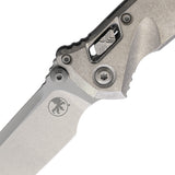 Microtech Socom Marfione Ram-Lok Stonewash Titanium Folding M390MK Tanto Knife 161RLS10MS3