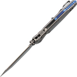 Microtech Socom Marfione Ram-Lok Stonewash Titanium Folding M390MK Tanto Knife 161RLS10MS3