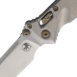 Microtech Socom Marfione Ram-Lok Stonewash Titanium Folding M390MK Tanto Knife 161RLS10MS5