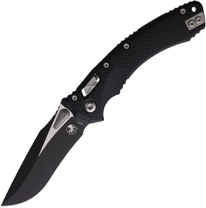 Microtech Amphibian Ram-Lok Black Fluted G10 Folding Two-Tone M390MK Pocket Knife 16381