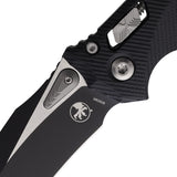 Microtech Amphibian Ram-Lok Black Fluted G10 Folding Two-Tone M390MK Pocket Knife 16381