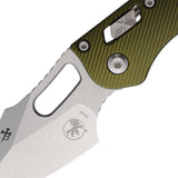 Microtech Stitch Ram-Lok OD Green Fluted Aluminum Folding M390MK Pocket Knife 16660