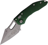 Microtech Automatic Stitch Knife Button Lock Emerald Green Aluminum Apocalyptic Blade 16910APEG