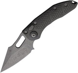 Microtech Automatic Stitch Knife Button Lock Natural Clear Gray Aluminum Apocalyptic Blade 16910APNC