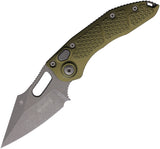 Microtech Automatic Stitch Knife Button Lock OD Green Aluminum Apocalyptic Blade 16910APOD