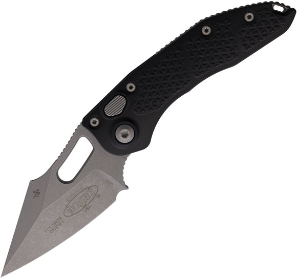 Microtech Automatic Stitch Knife Button Lock Black Aluminum Apocalyptic Spear Pt Blade 16910AP