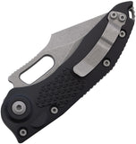 Microtech Automatic Stitch Knife Button Lock Black Aluminum Apocalyptic Serrated Blade 16912AP
