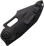 Microtech Automatic Stitch Knife Button Lock Blackout Aluminum Apocalyptic Spear Pt Blade 1691AP