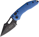Microtech Automatic Stitch Knife Button Lock Blue Aluminum Black Wharncliffe Blade 1691BL