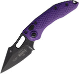Microtech Automatic Stitch Knife Button Lock Purple Aluminum Black Wharncliffe Blade 1691PU