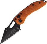 Microtech Automatic Stitch Knife Button Lock Tangerine Orange Aluminum Black Serrated Blade 1693OT