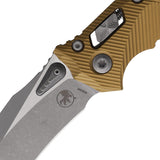 Microtech Amphibian Ram-Lok Tan Fluted Aluminum Folding Apocalyptic M390MK Knife 16982