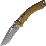 Microtech Amphibian Ram-Lok Tan Fluted Aluminum Folding Apocalyptic M390MK Knife 16982