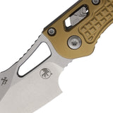 Microtech Mini Stitch Ram-Lock Tan Frag Aluminum Folding M390MK Knife 169MRL10FRTA