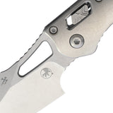Microtech Mini Stitch Ram-Lock Marfione Stonewashed Titanium Folding M390MK Knife 169MRL10MS2