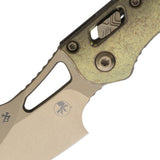 Microtech Mini Stitch Ram-Lok Marfione Antique Gold Titanium Folding Bronze M390MK Knife 169MRL13MS2