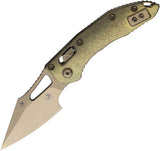Microtech Mini Stitch Ram-Lok Marfione Antique Gold Titanium Folding Bronze M390MK Knife 169MRL13MS2